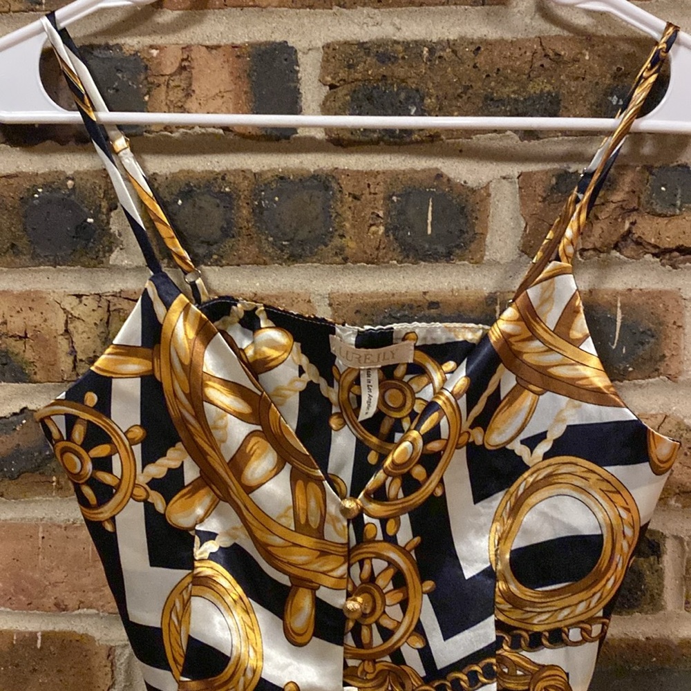 Lurelly made in los angeles silk corset, midriff tie, adjustable straps, W’s S - Picture 3 of 8